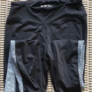 Black leggings with grey side detailing